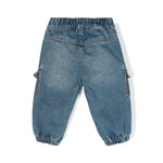 Moschino Kids Jeans Affusolati con Tasconi per Neonati