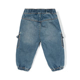 Moschino Kids Jeans Affusolati con Tasconi per Neonati