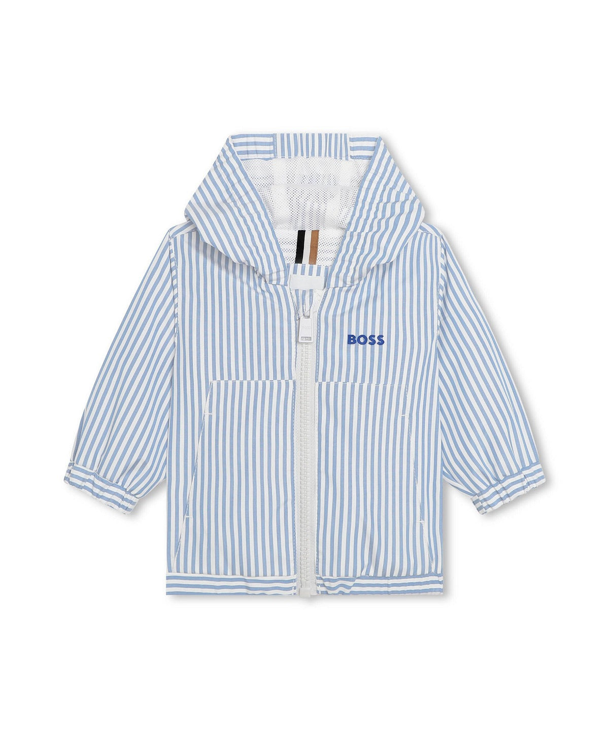 Boss Kids Giubbotto a Righe Celeste per Neonati