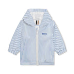 Boss Kids Giubbotto a Righe Celeste per Neonati