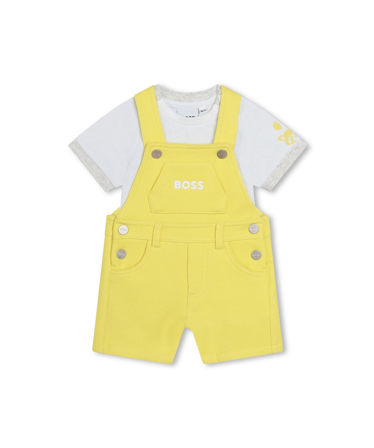 Boss Kids Salopette con T-Shirt per Neonati