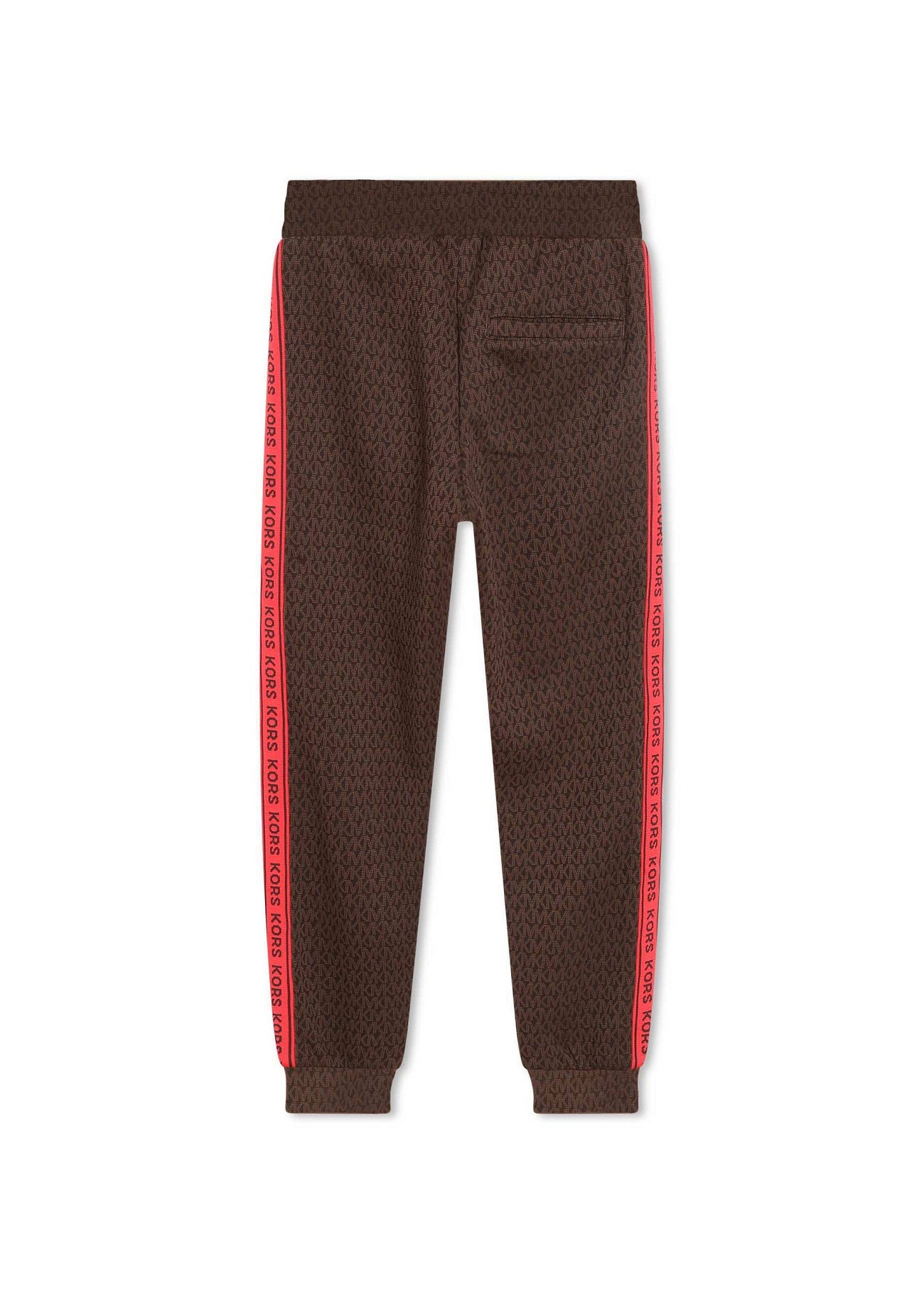 Pantaloni Joggers con Logo All-Over Michael Kors per Bambina - Marrone Iconico