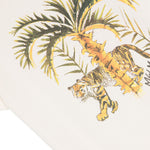 MSGM Kids T-Shirt Crema con Stampa Palme per Bambini