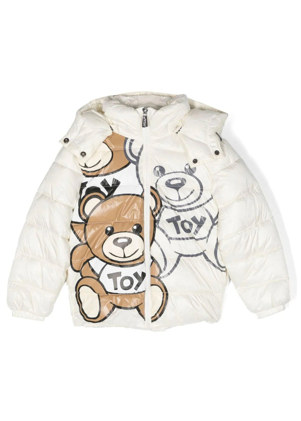 Piumino Teddy Bear Moschino Kids Bianco: Stile e Comfort per Affrontare l'Inverno con Eleganza