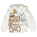 Piumino Teddy Bear Moschino Kids Bianco: Stile e Comfort per Affrontare l'Inverno con Eleganza