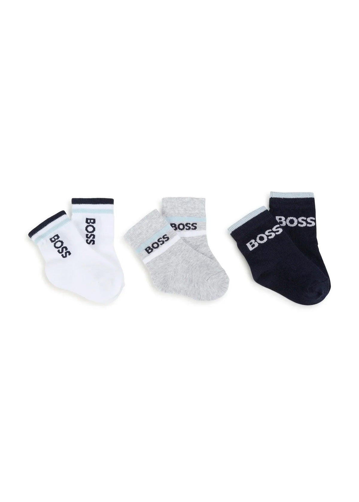 Boss Kids Set Calzini in 3 Colori per Neonati