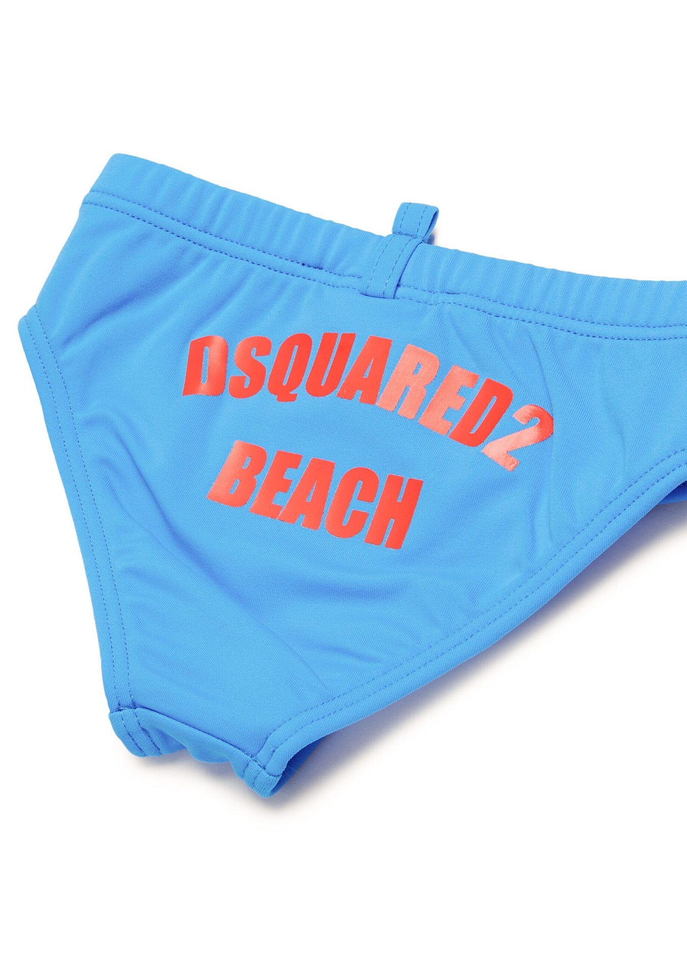 Dsquared2 Kids Costume Slip Azzurro con Grafica Beach per Neonati