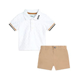 Boss Kids Completo Polo e Short per Neonati