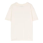 MSGM Kids T-Shirt Crema con Stampa Logo Multicolor per Bambini