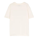MSGM Kids T-Shirt Crema con Stampa Logo Multicolor per Bambini
