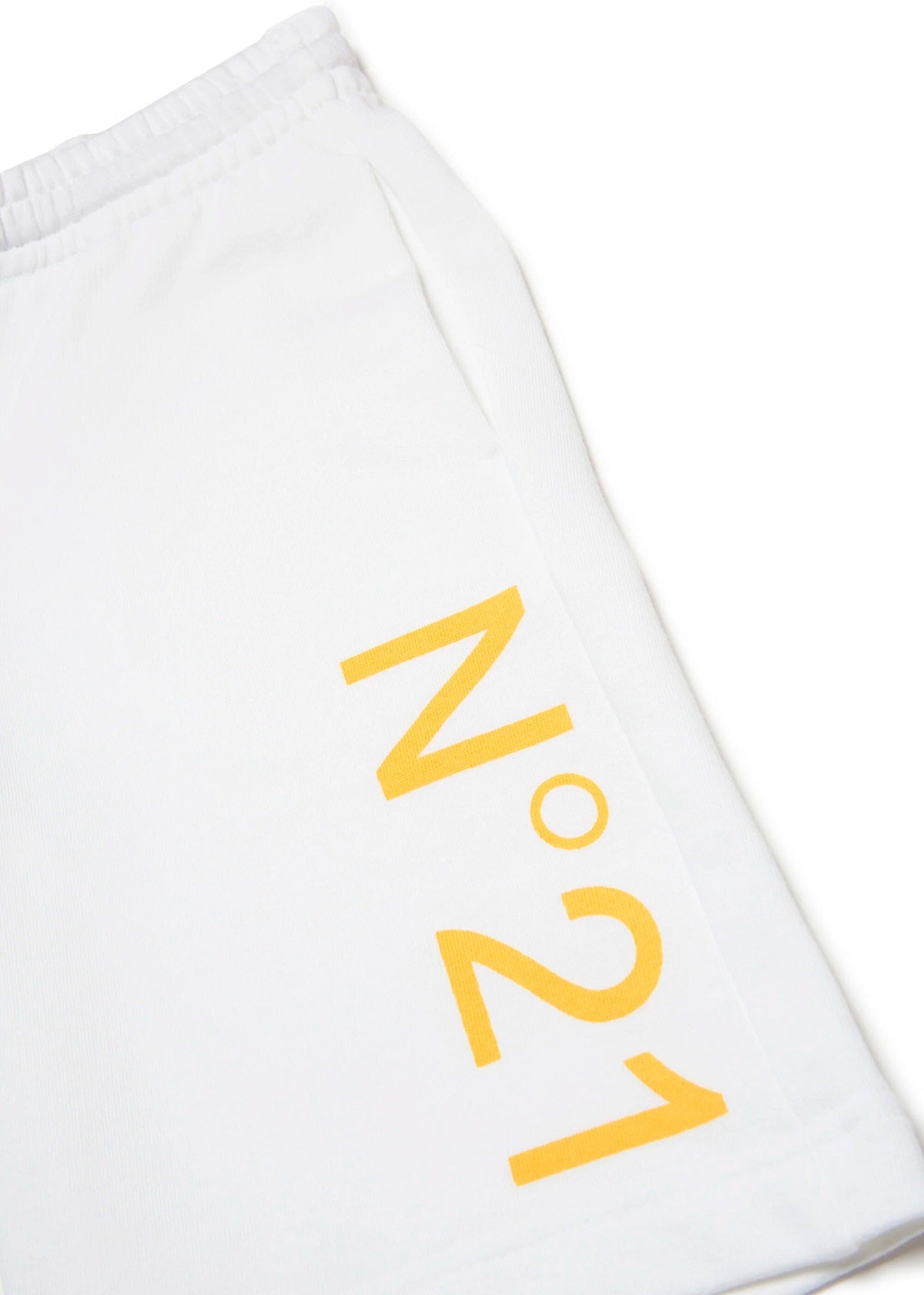 N°21 Kids Short Bianco con Stampa a contrasto per Bambini