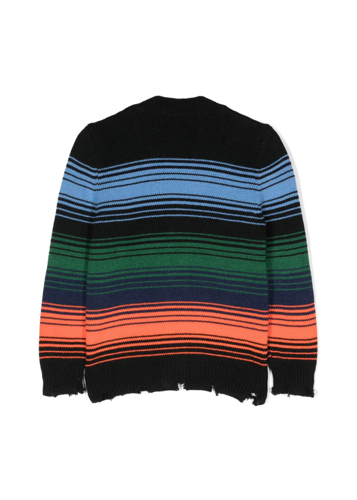 MSGM Kids Cardigan  in misto lana con Scollo a V Multicolor