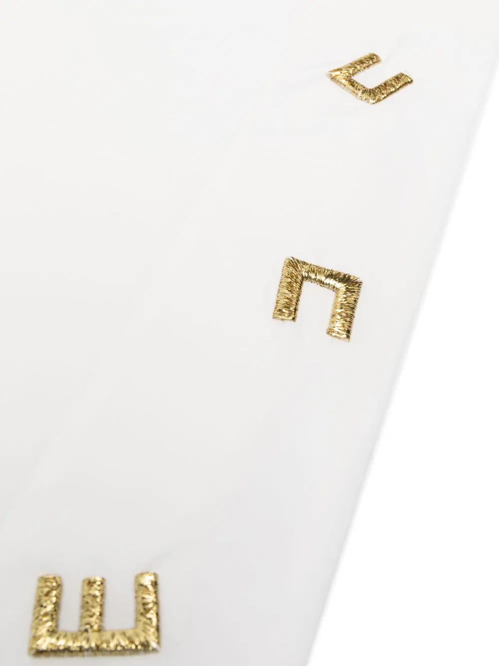 Elisabetta Franchi My Little Girl Sheet with Logo Ivory/Gold