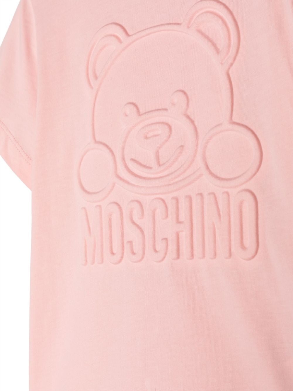 T-shirt Moschino Kids Rosa Chiaro con Teddy Bear: Stile e Dolcezza per le Piccole Principesse"