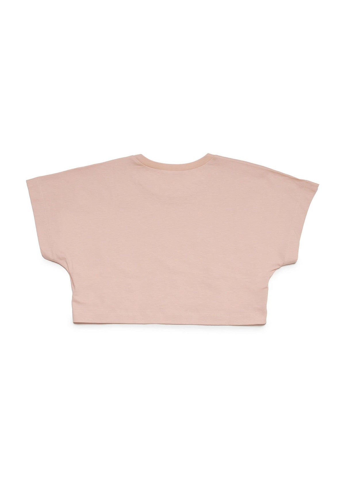 N 21 T Shirt Rosa Cipria Cropped con Logo