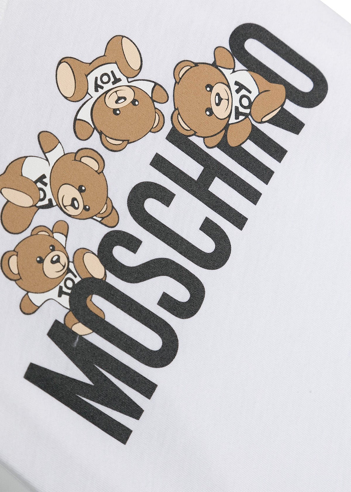 Moschino Kids T-Shirt Bianca con Motivo Teddy Bear