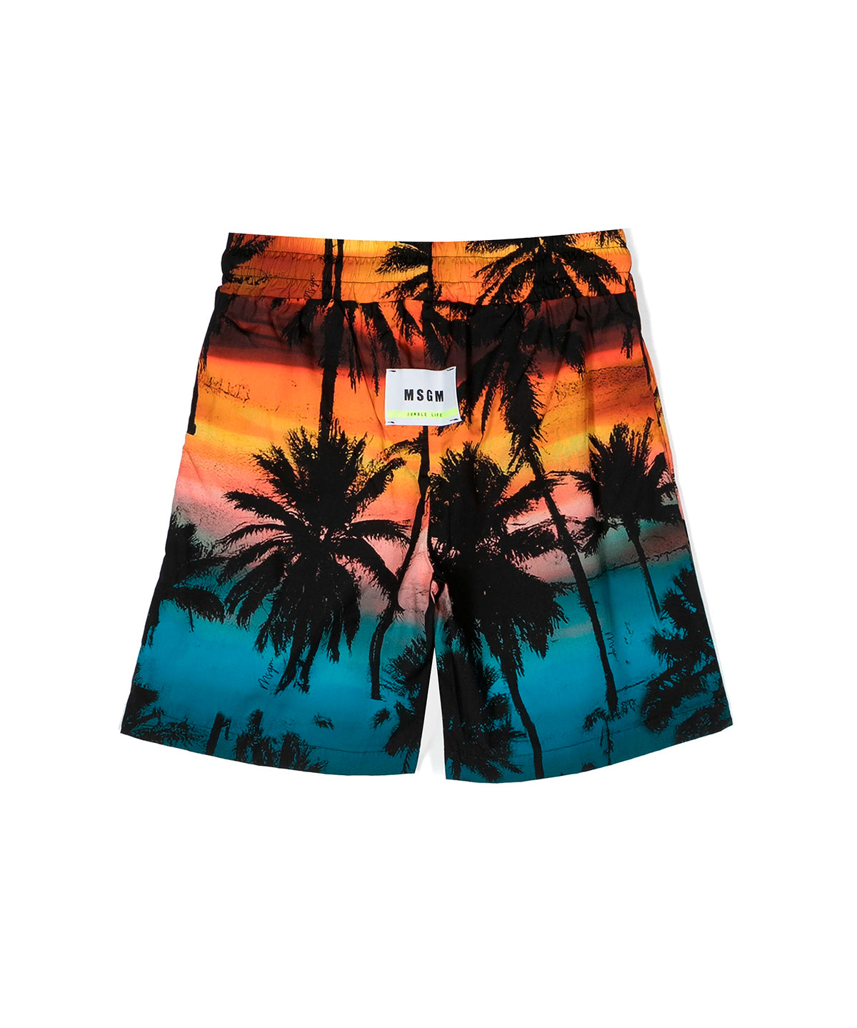 MSGM Kids Short con Stampa Multicolor per Bambini