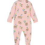 Tutina Moschino Kids Rosa con Stampa Teddy Balloon: Comfort e Dolcezza per la Tua Bambina