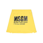 Msgm Kids Gonna Gialla con Stampa Logo