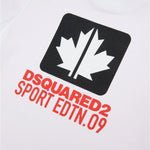 Dsquared Kids T-shirt Bicolor con Grafica Leaf per Neonati