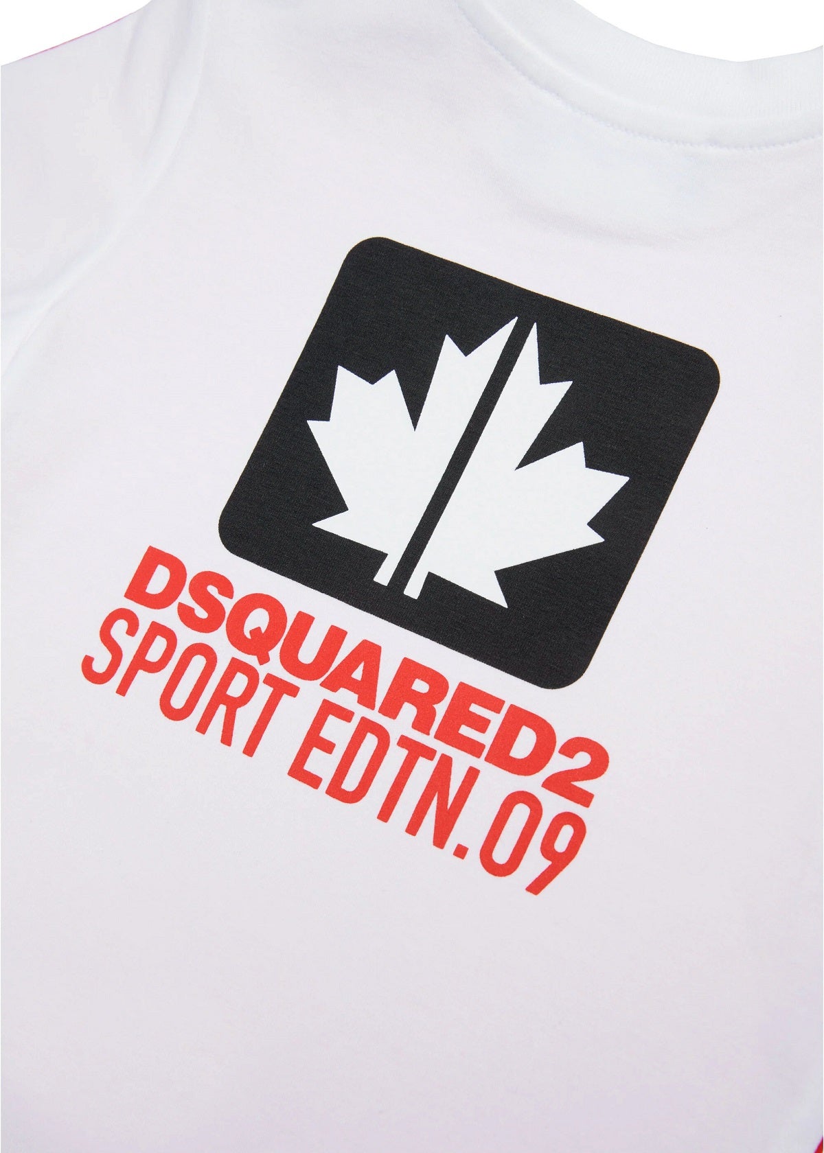 Dsquared Kids T-shirt Bicolor con Grafica Leaf per Neonati