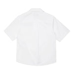 Dsquared2 Kids Camicia Bianca in Popeline con Patch Logo Surf per Bambini