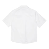 Dsquared2 Kids Camicia Bianca in Popeline con Patch Logo Surf per Bambini