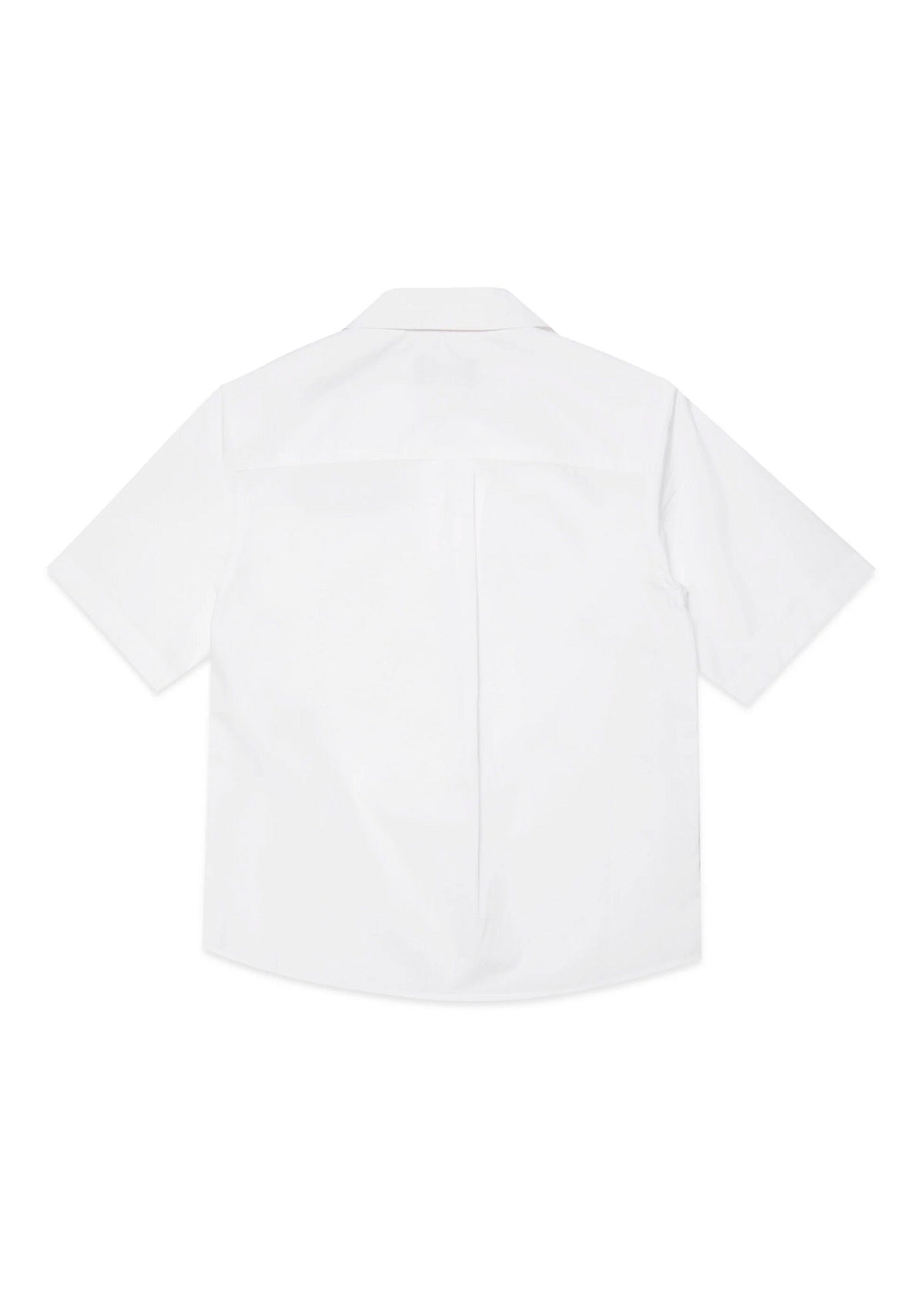Dsquared2 Kids Camicia Bianca in Popeline con Patch Logo Surf per Bambini