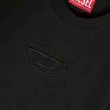 Diesel Kids Black T-Shirt with Embroidered Oval 'D' Logo