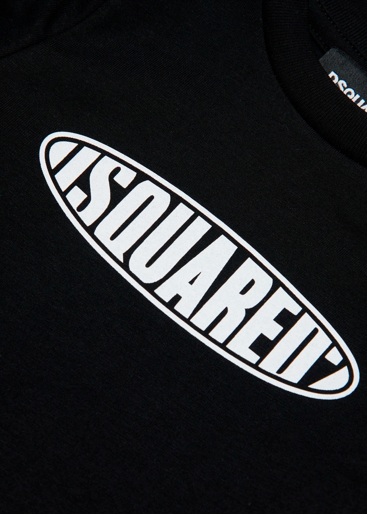 Dsquared2 Kids T-Shirt Nera con Logo Surf per Neonati