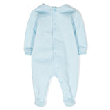 Moschino Kids Tutina Celeste con Logo Teddy Bear