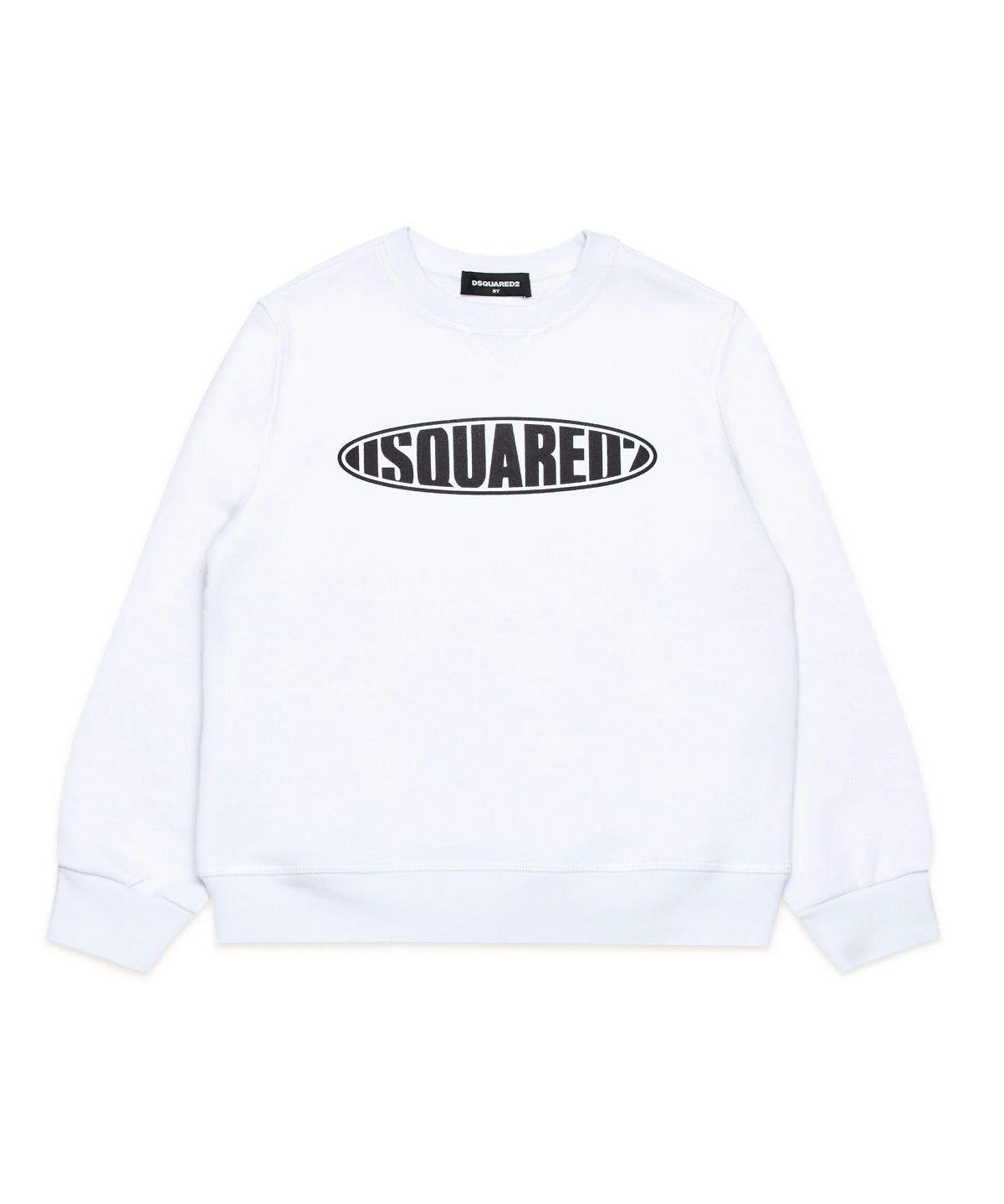 Dsquared2 Kids Felpa Girocollo Bianca con Logo Surf