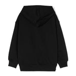 Moschino Kids Felpa con Cappuccio Nera con Stampa Teddy Bear