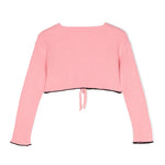 Msgm Kids Cardigan Crop Rosa
