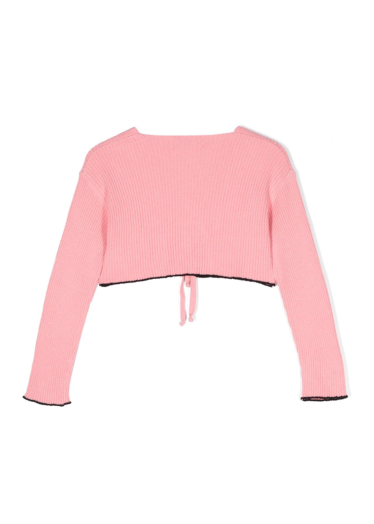 Msgm Kids Cardigan Crop Rosa