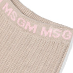 Msgm Kids Short in Maglia Beige per Bambine