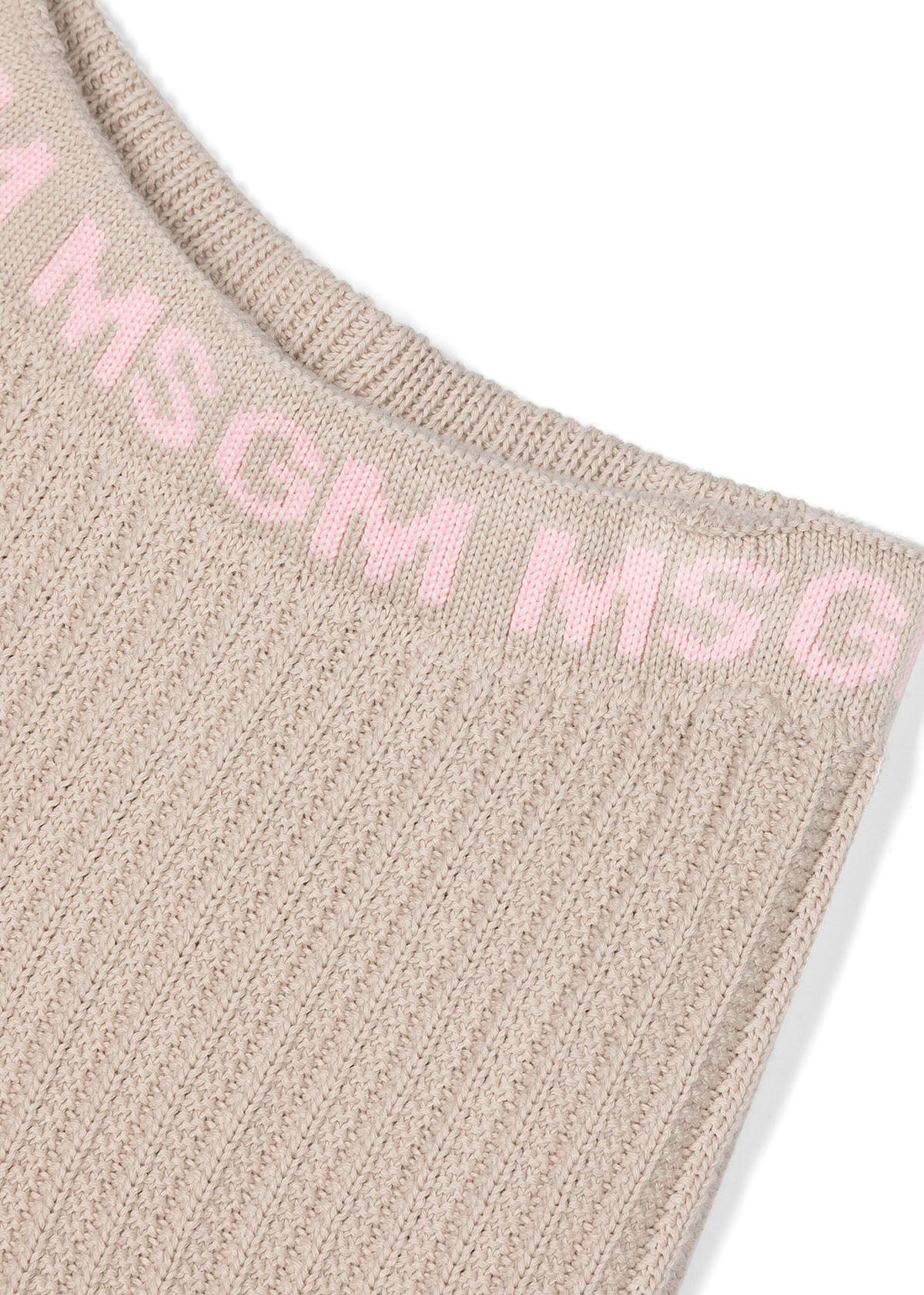 Msgm Kids Short in Maglia Beige per Bambine