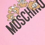 Moschino Kids Pink T-Shirt with Teddy Bear Print