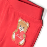 Moschino Kids Red Tracksuit with Teddy Bear Heart