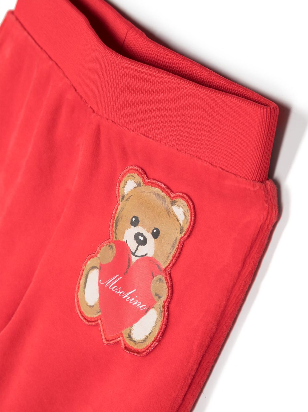 Moschino Kids Tuta Completa Rossa con Teddy Bear Cuore