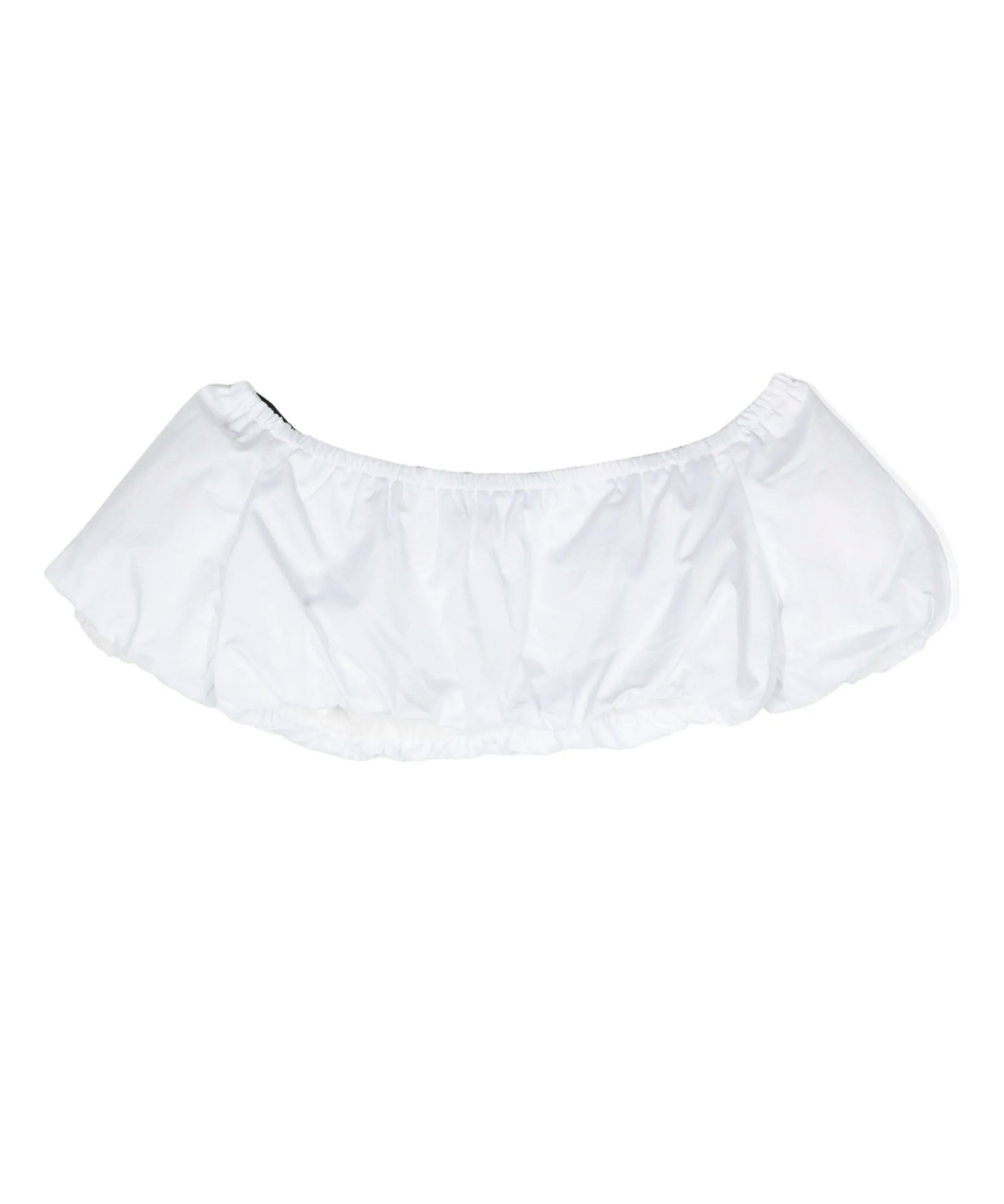 Msgm Kids Top Bianco con Fiocco