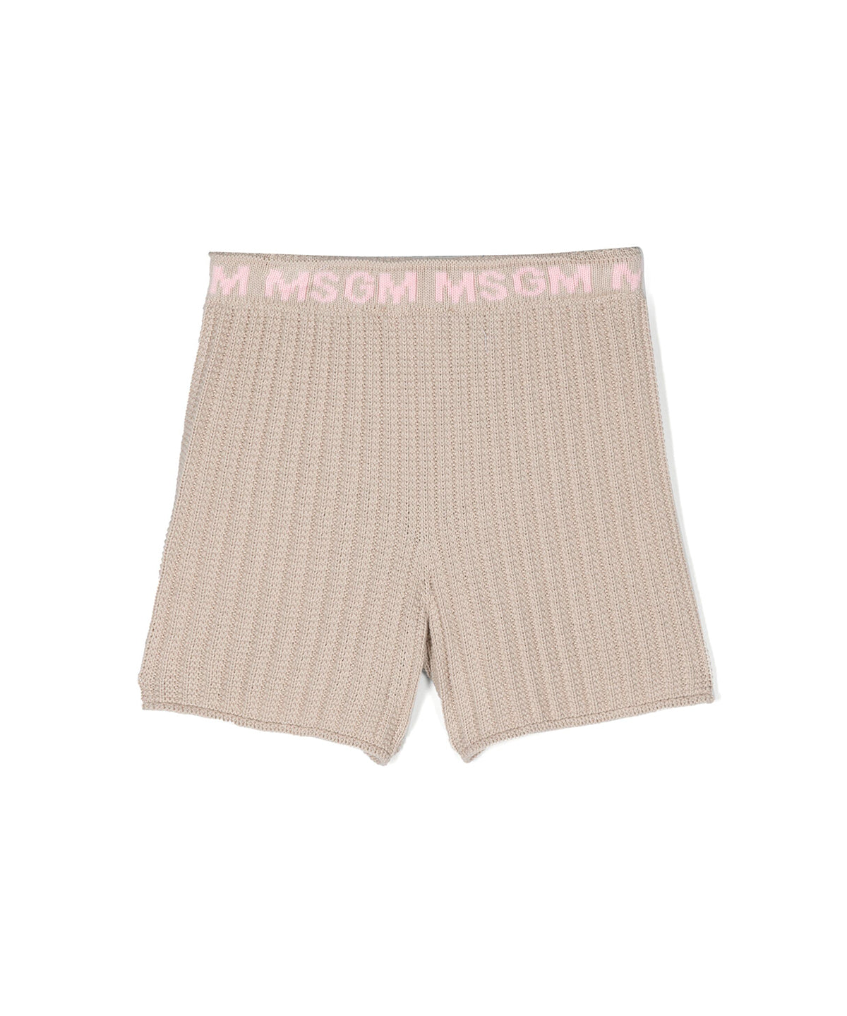 Msgm Kids Short in Maglia Beige per Bambine