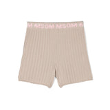 Msgm Kids Short in Maglia Beige per Bambine