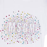 Msgm Kids T-Shirt Bianca con Applicazione per Bambine