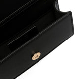 Elisabetta Franchi La Mia Bambina Borsa Nera a Spalla con Logo goffrato