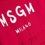 MSGM Kids Abito a Maniche Lunghe Fucsia con Stampa - Eleganza e Allegria per le Bambine alla Moda