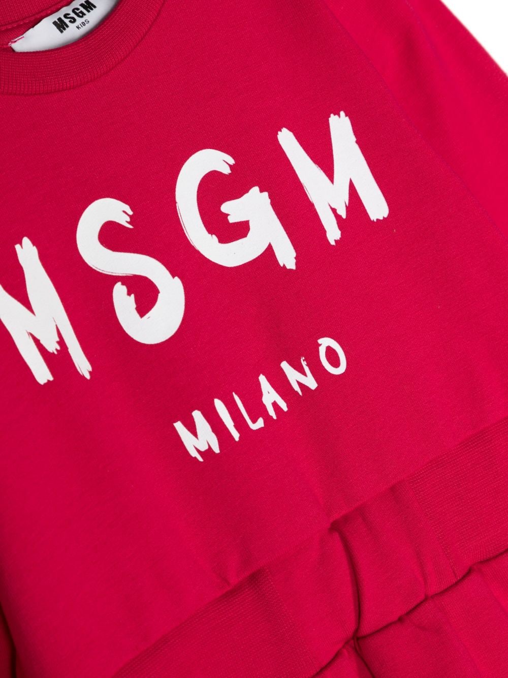 MSGM Kids Abito a Maniche Lunghe Fucsia con Stampa - Eleganza e Allegria per le Bambine alla Moda