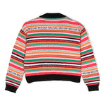 Msgm Kids Cardigan Crochet Multicolor per Bambine