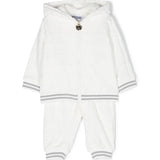 Tuta Bianca con Logo Goffrato Moschino Kids: Stile e Comfort per le Piccole Avventuriere