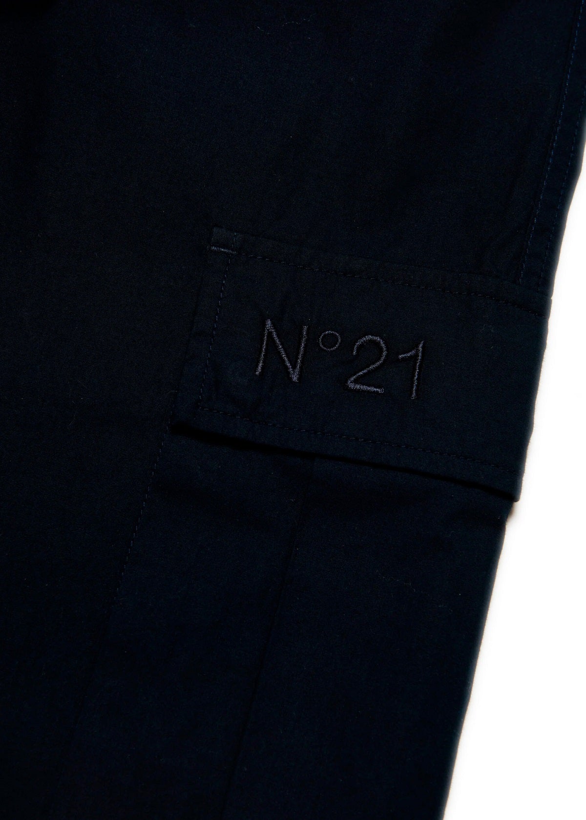 N°21 Kids Pantalone Cargo in Popeline Blu per Bambini